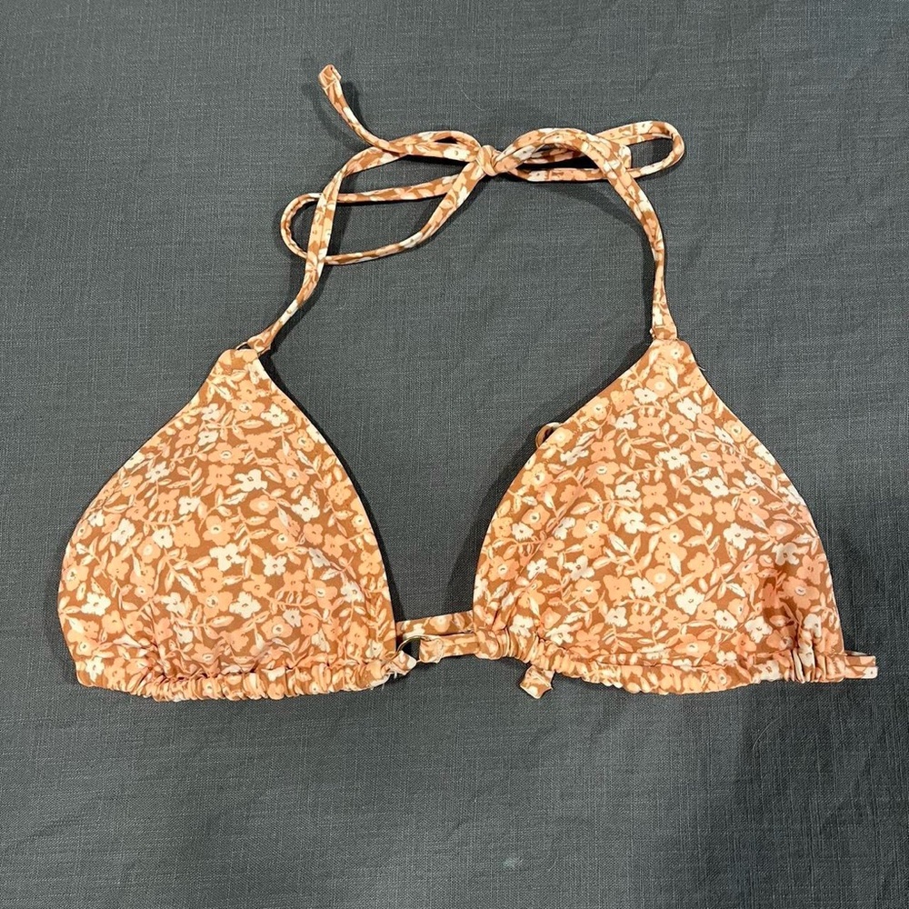 Aerie flower triangle bikini top